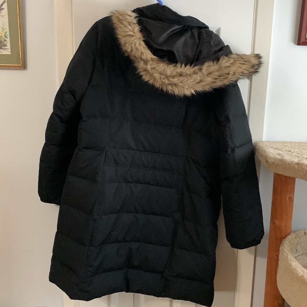 Long Lands End down women’s coat XL - Picture 2 of 9